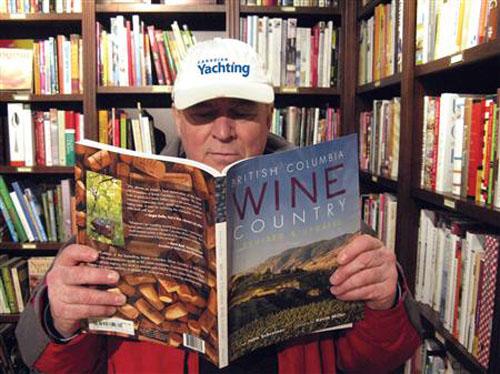 Greg becoming more knowledgeable about BC wines. © The Galley Guys